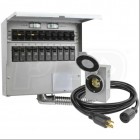 Reliance Controls Pro/Tran 2 - 30 Amp Power Transfer Switch Kit for Portable Generators with 10' Cord 10 Circuit