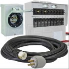 Reliance Controls 50 Amp 120/240V 10 Circuit Power Transfer System 25' Cord with Interchangeable Breakers
